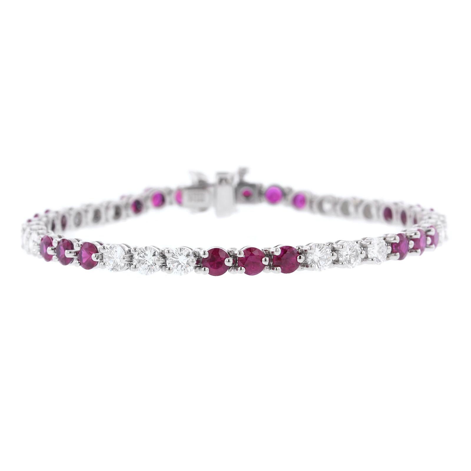 Tiffany Co. Platinum Ruby and Diamond Victoria Bracelet