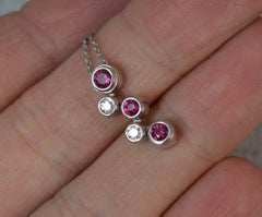 Tiffany & Co. Platinum Ruby and Diamond Pendant and Chain