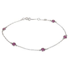 Tiffany & Co. Platinum Sapphire Elsa Peretti Color By The Yard Bracelet
