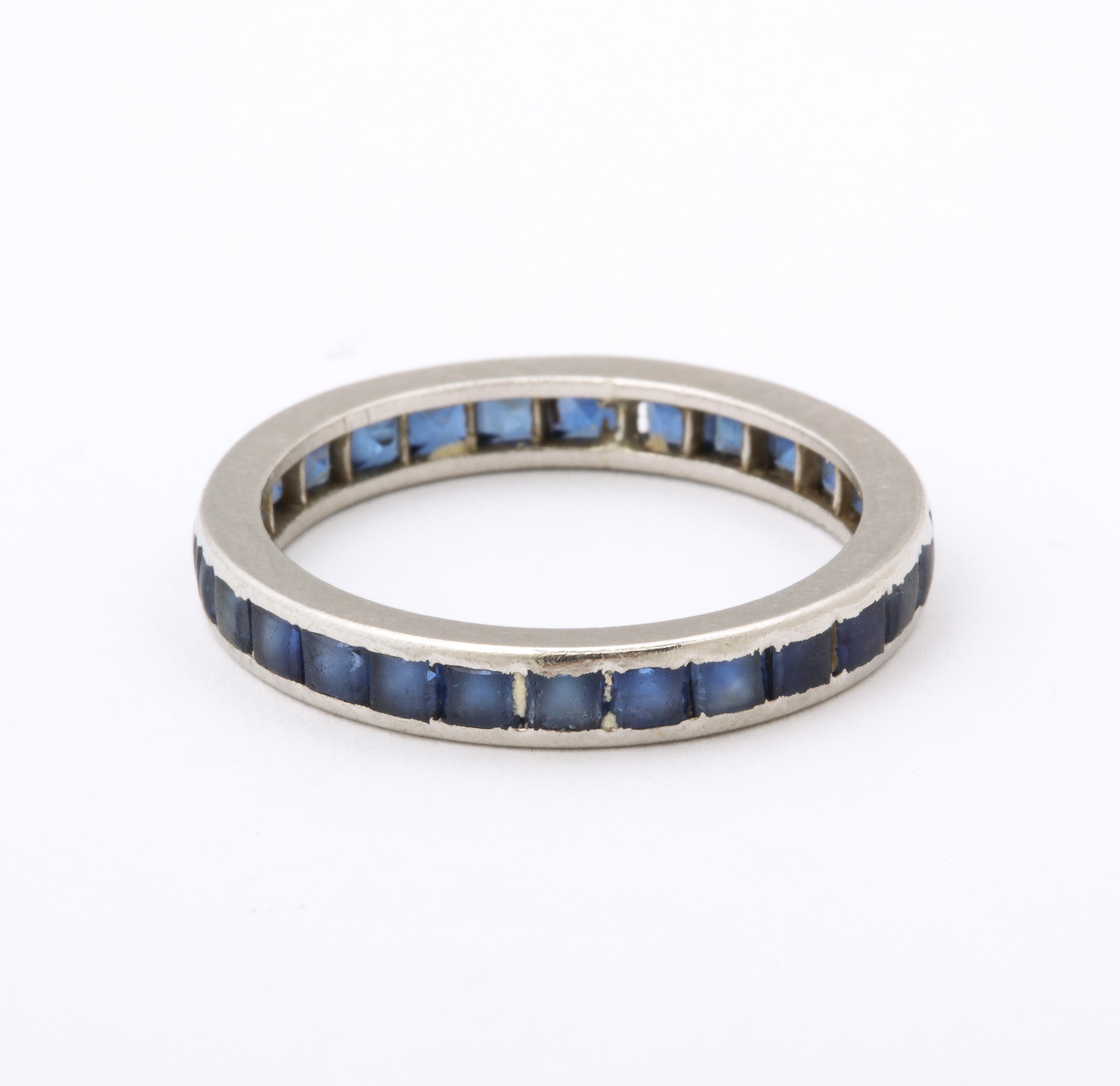 Tiffany & Co Platinum & Sapphire Eternity Band Ring For Sale 1