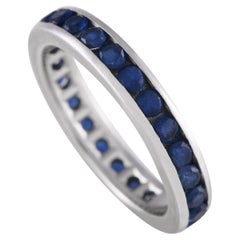 Tiffany & Co. Platinum Sapphire Eternity Band Ring