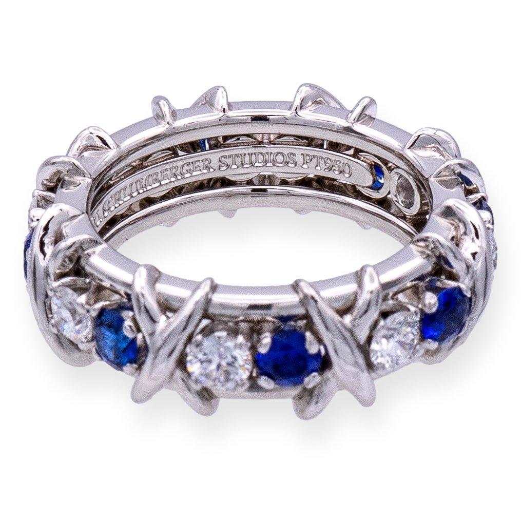 tiffany 16 stone ring sapphire