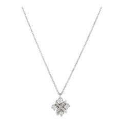 Tiffany & Co. Platinum Schlumberger Lynn Diamond Pendant Necklace