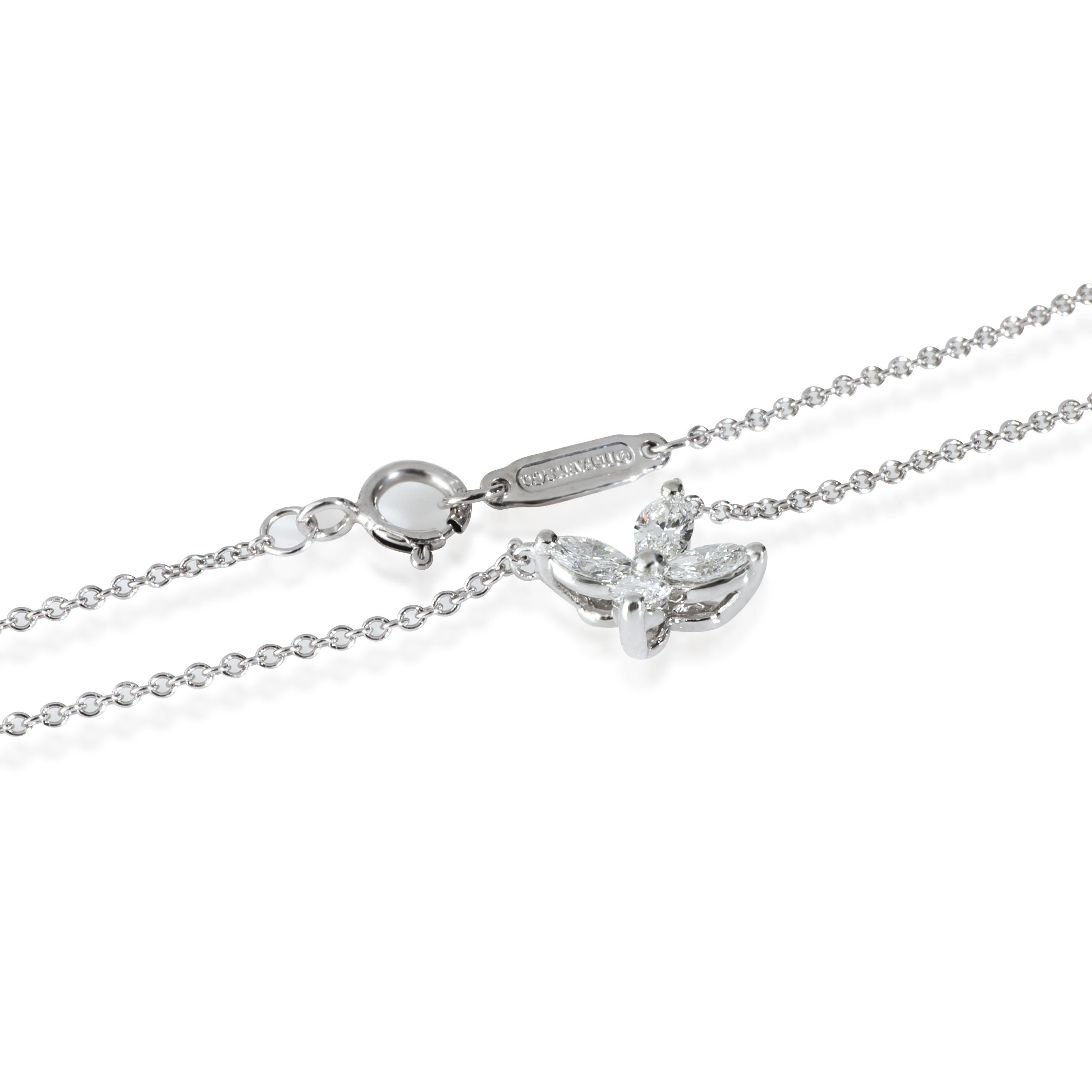 Tiffany & Co. Platinum Small Model Victoria Pendant In condizioni ottime in vendita a New York, NY