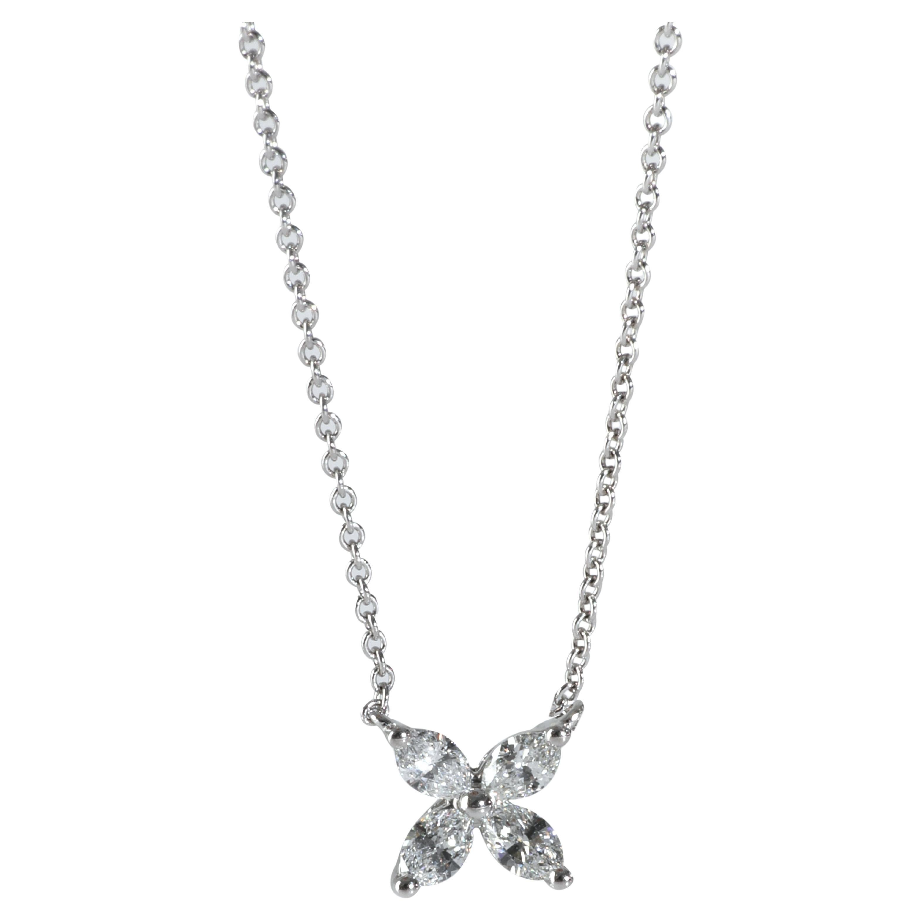 Tiffany & Co. Platinum Small Model Victoria Pendant