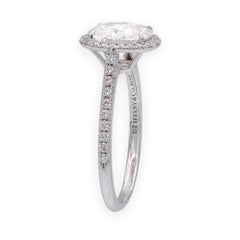 Tiffany & Co Platinum Soleste 1.38 Ct. Center Oval Diamond engagement ring F VS2