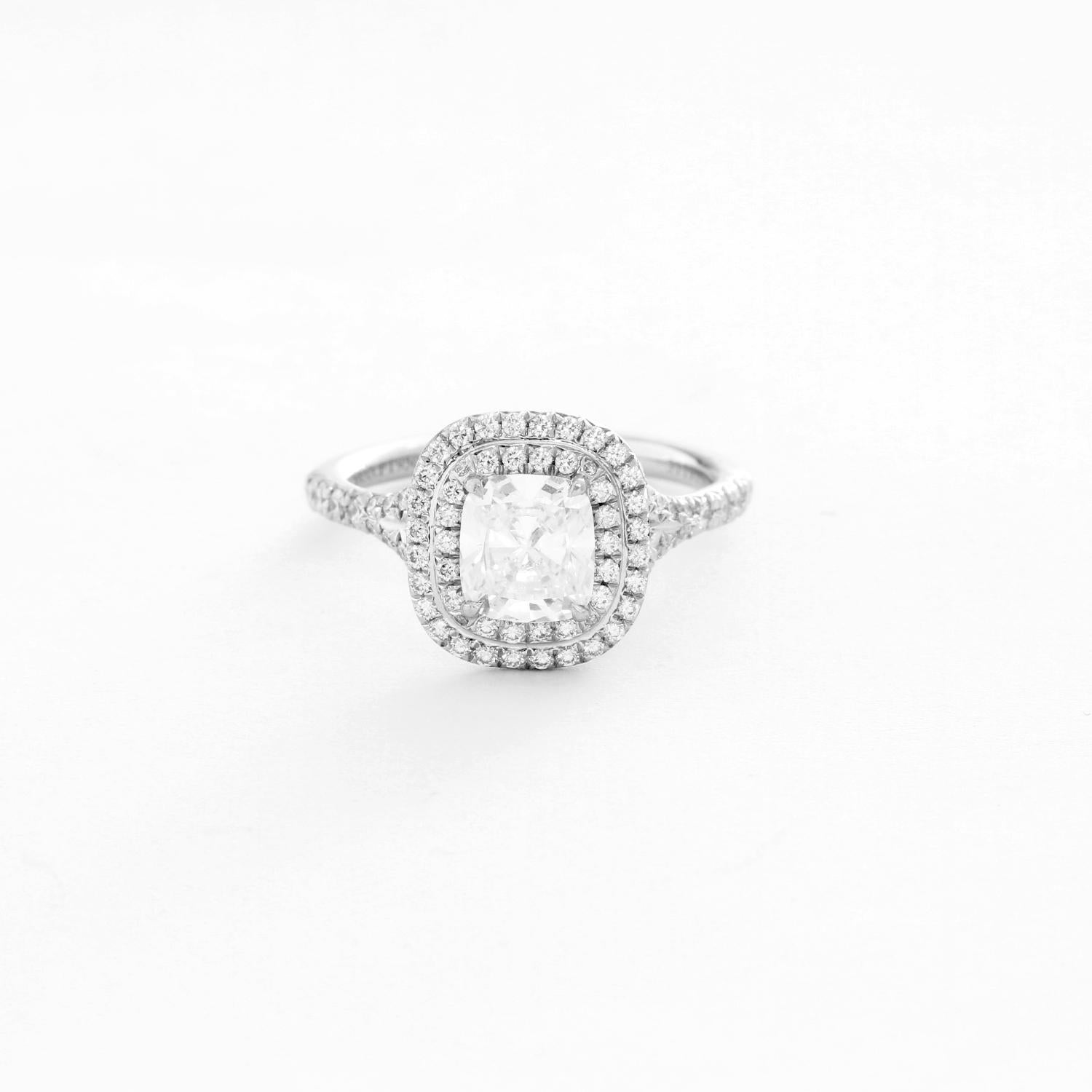 Tiffany & Co. Platinum Soleste 1.5 Carat TW Engagement Ring 1
