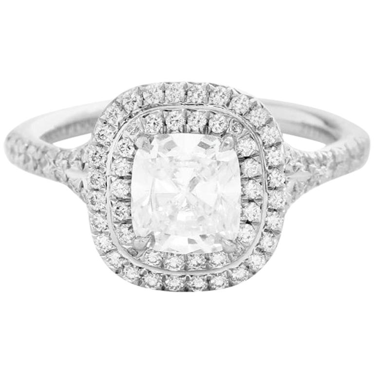 Tiffany & Co. Platinum Soleste 1.5 Carat TW Engagement Ring