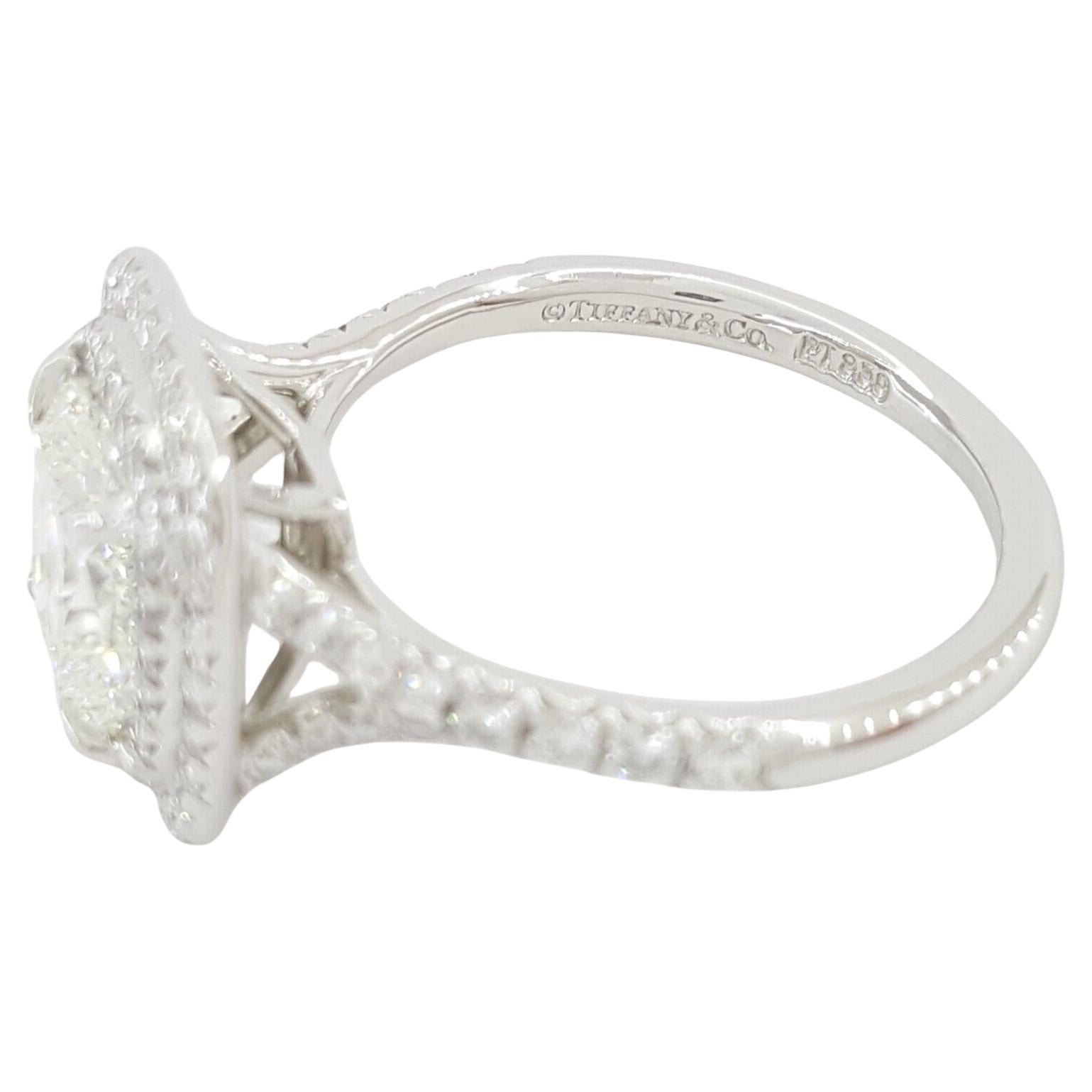 Cushion Cut Tiffany & Co. Platinum Soleste 2.02 Carat Cushion Diamond Ring
