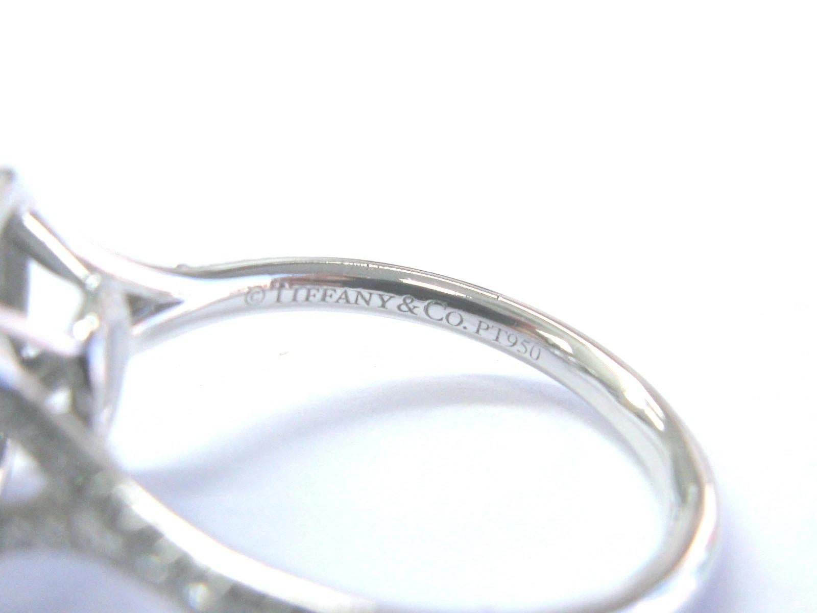 Tiffany & Co. Anillo de diamantes Soleste de platino de 2,04 quilates en venta 2