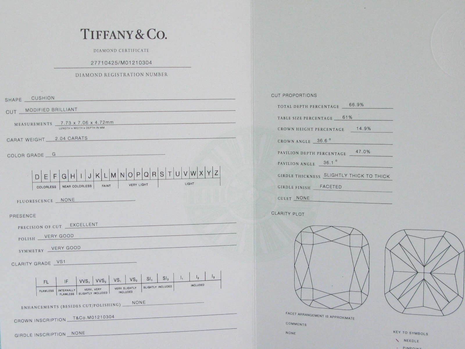 Tiffany & Co. Anillo de diamantes Soleste de platino de 2,04 quilates en venta 3