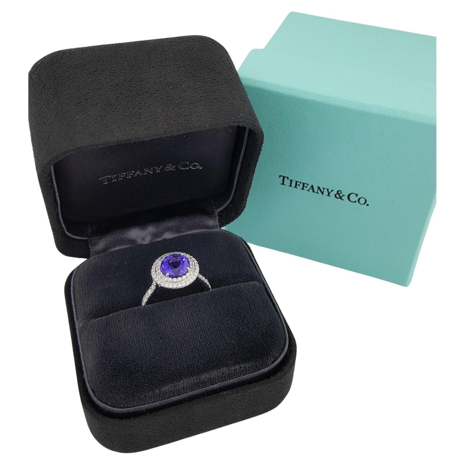 Contemporary Tiffany & Co. Platinum Soleste 2.63 Carat Excellent Cut Diamond Ring For Sale