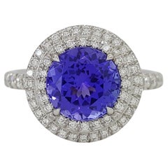 Blue Diamond Solitaire Rings