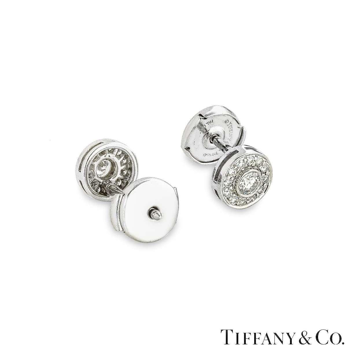 Tiffany & Co. Platinum Soleste Diamond Earrings 0.26ct TDW 60572895 In Good Condition For Sale In Mayfair, London, London