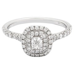 Tiffany & Co platinum Soleste double halo diamond  ring