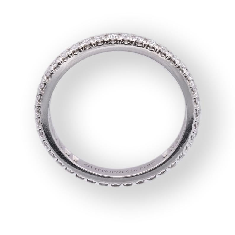 Modern Tiffany & Co. Platinum Soleste Full Circle Round Diamond Band .31 Carat