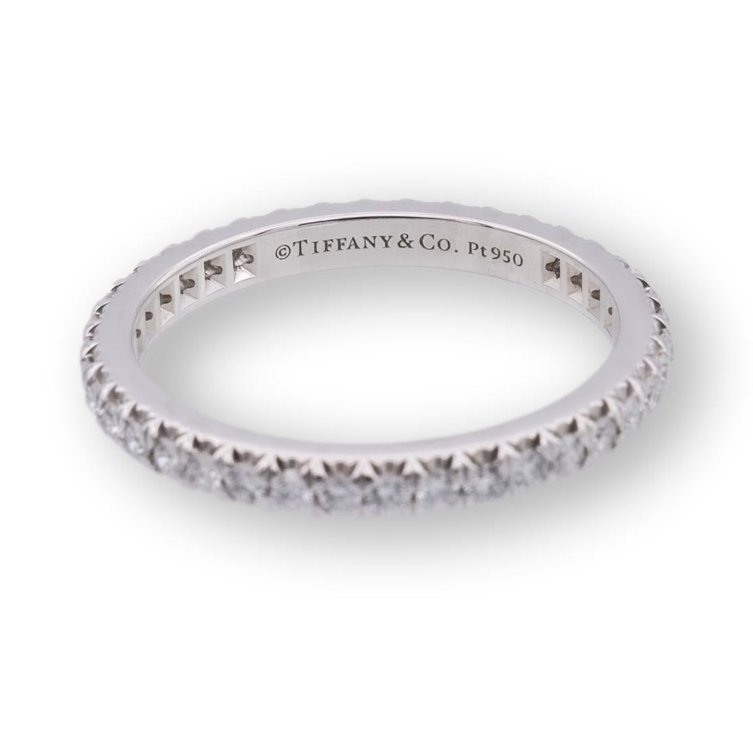 Round Cut Tiffany & Co. Platinum Soleste Full Circle Round Diamond Band .31 Carat