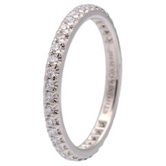 Tiffany & Co. Soleste, bague en platine avec diamants ronds en forme de cercle, taille 4,5