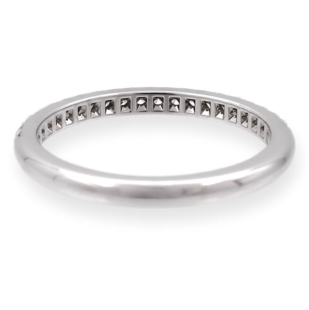 Brilliant Cut Tiffany & Co. Platinum Soleste Half Circle Round Diamond 0.17cts Band Ring