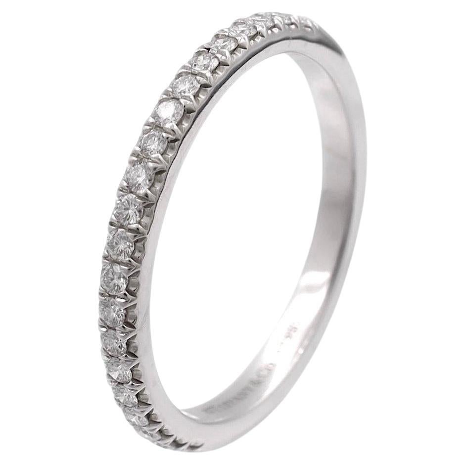 Tiffany & Co. Platinum Soleste Half Circle Round Diamond 0.17cts Band Ring For Sale
