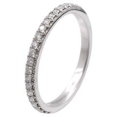 Used Tiffany & Co. Platinum Soleste Half Circle Round Diamond 0.17cts Band Ring