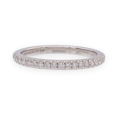 Tiffany & Co. Platinum Soleste Half Circle Round Diamond Band Ring