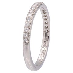 Tiffany & Co. Platinum Soleste Half Circle Round Diamond Band Ring