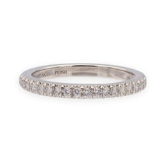 Tiffany & Co. Platinum Soleste Half Circle Round Diamond Band Ring w/Recpt