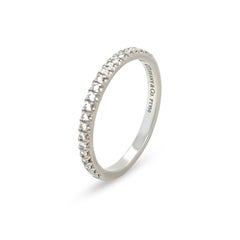 Tiffany & Co. Platinum Soleste Half Eternity Ring 0.17ct 3g