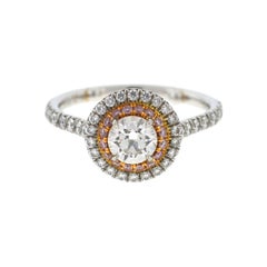 Tiffany & Co. Platinum Soleste Halo Diamond Engagement Ladies Ring