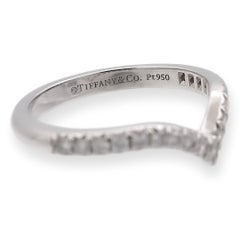 Tiffany & Co. Platin Soleste V Halbmond-Ring .15ct Größe 4