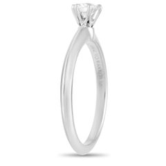 Tiffany & Co. Platinum Solitaire 0.27 Carat Diamond Engagement Ring