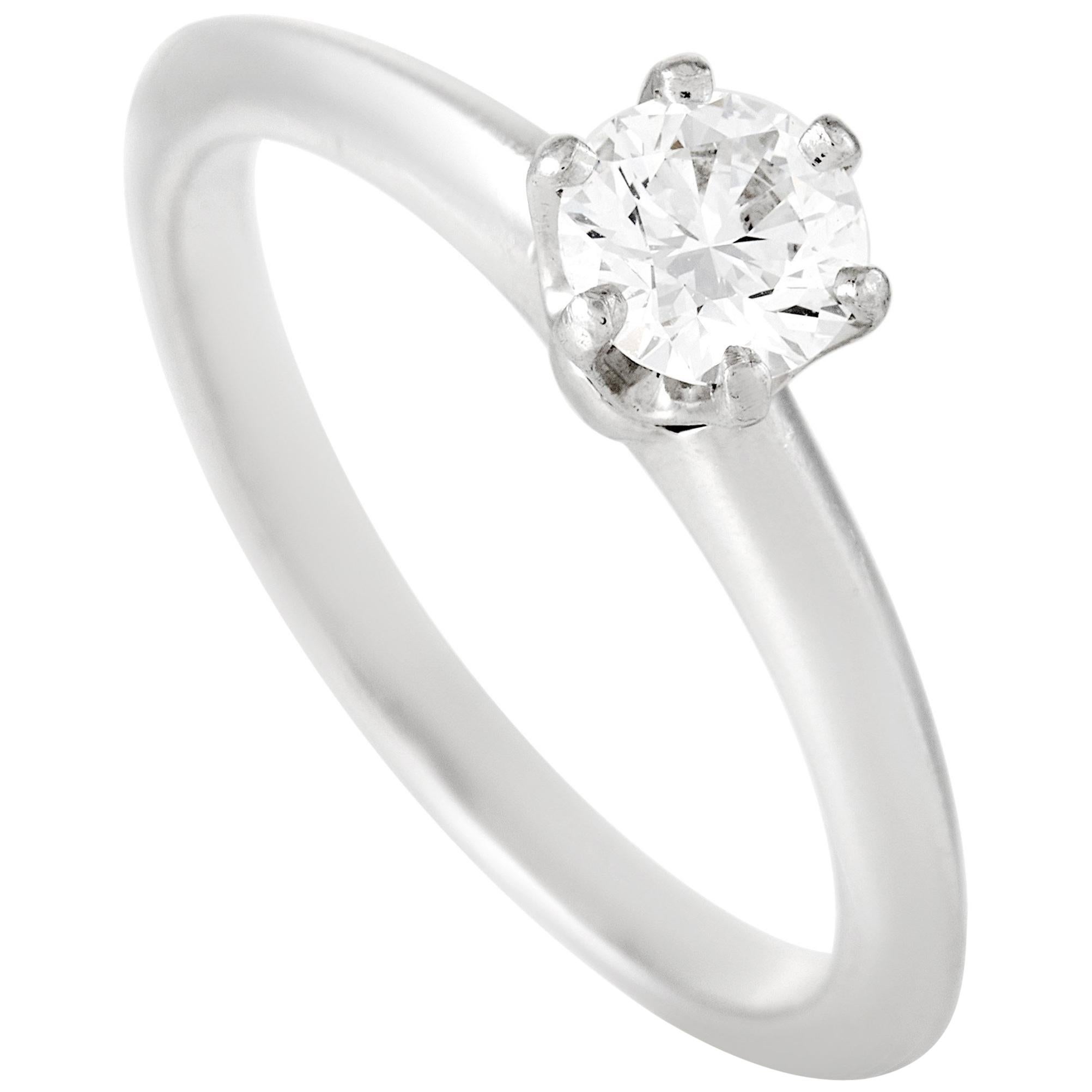 Tiffany & Co. Platinum Solitaire 0.43 Carat Diamond Engagement Ring