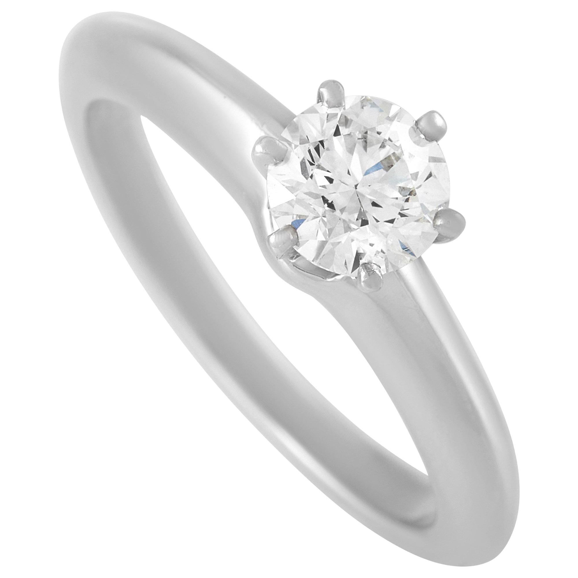 Tiffany & Co. Platinum Solitaire 0.54 Carat Diamond Ring