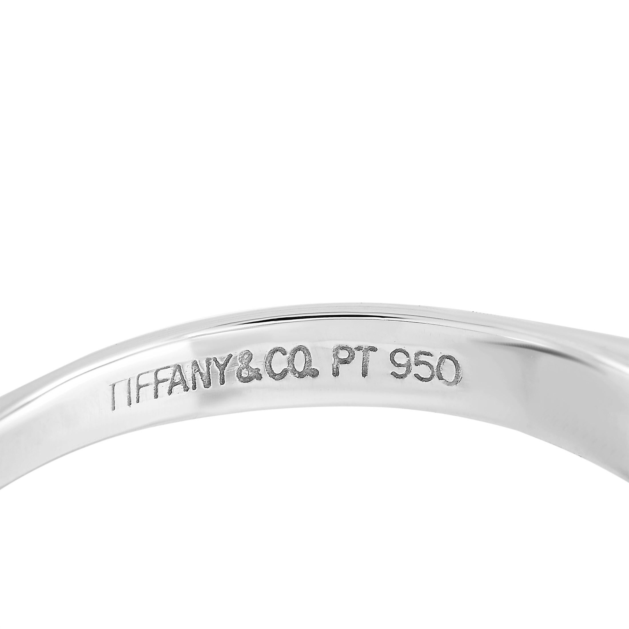 Women's Tiffany & Co. Platinum Solitaire 1.07 Carat Round Diamond Engagement Ring