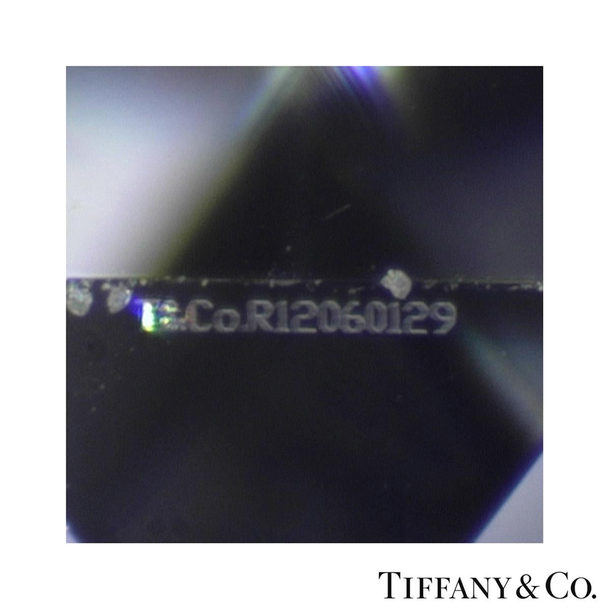 Women's or Men's Tiffany & Co. Platinum Solitaire Diamond Stud Earrings 0.82ct TDW XXX