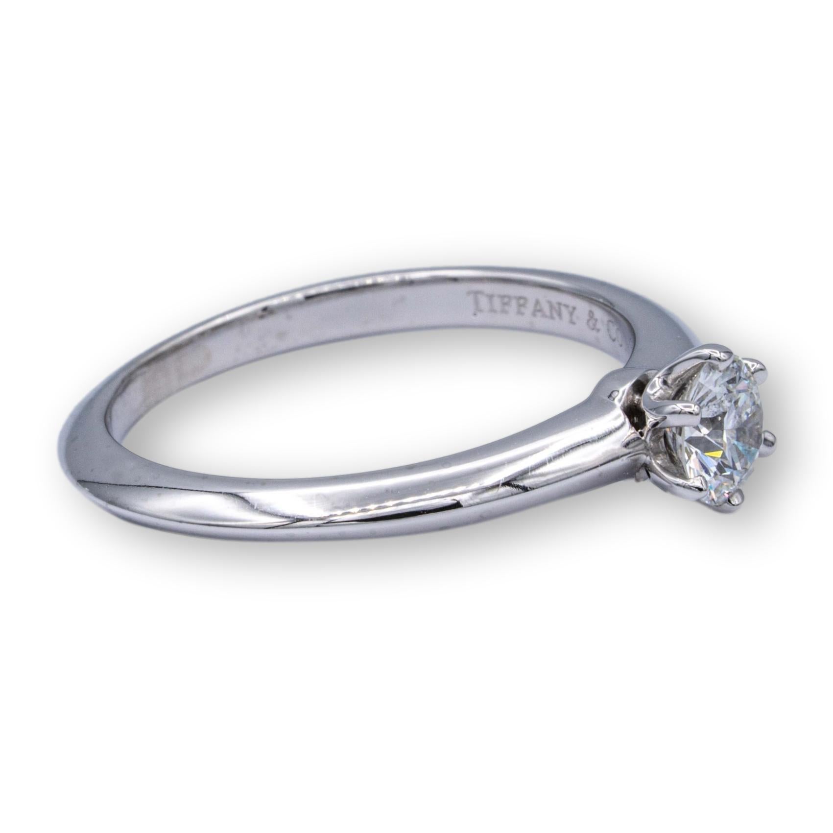 vintage tiffany & co diamond solitaire engagement ring