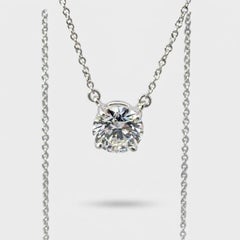 Tiffany & Co. Platinum Solitaire Diamond Necklace