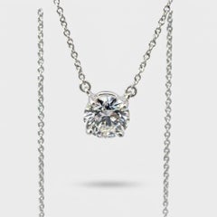 Tiffany & Co. Platinum Solitaire Diamond Necklace