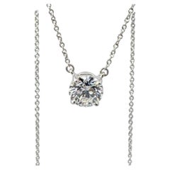 Tiffany & Co. Platinum Solitaire Diamond Necklace