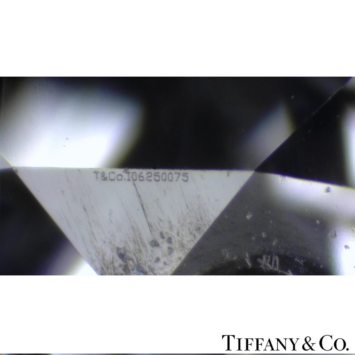 Tiffany & Co. Platinum Solitaire Diamond Stud Earrings In Excellent Condition In London, GB