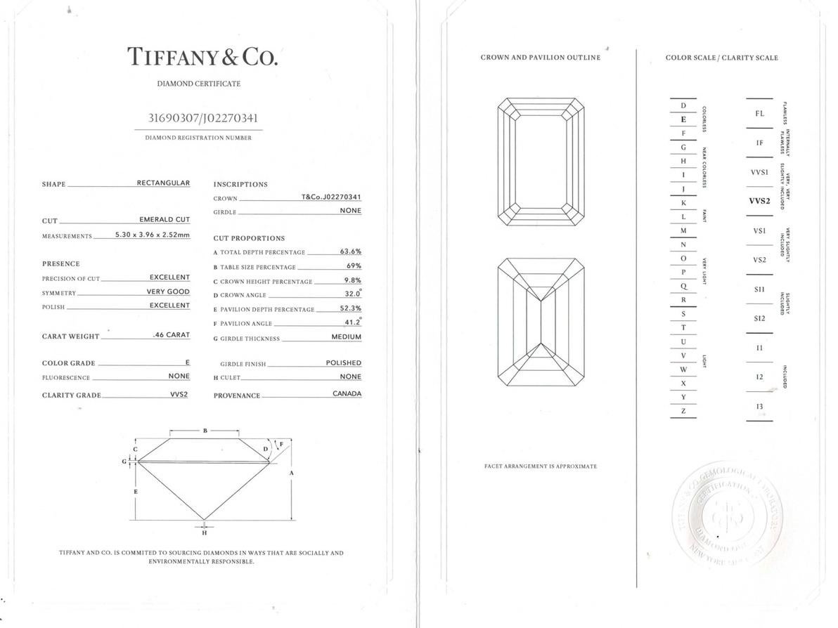 emerald-cut diamond ring tiffany