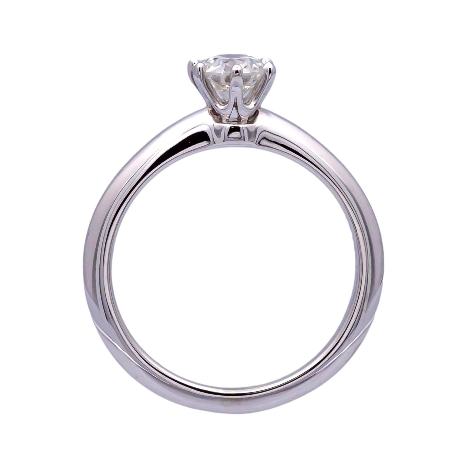 Tiffany & Co Platinum Solitaire GIA Round Diamond Engagement Ring .70 G SI1 1