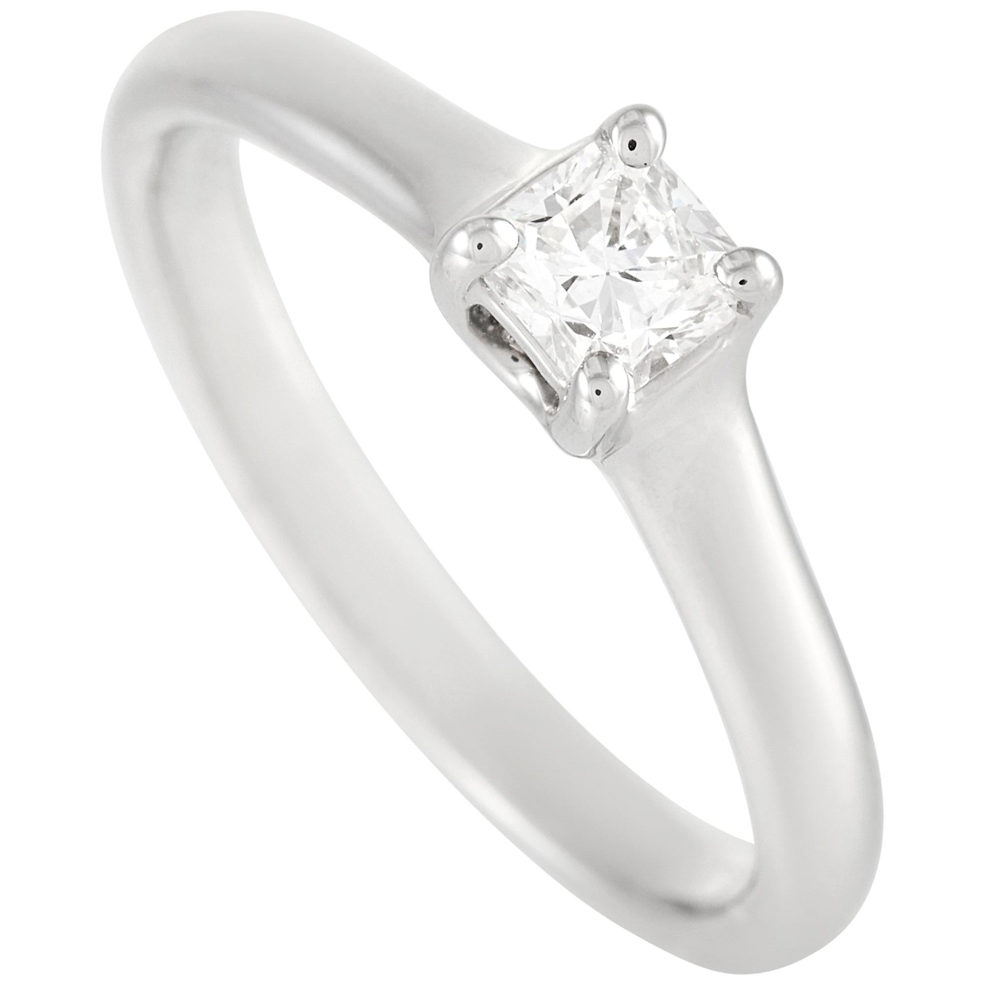Tiffany & Co. Platinum Solitaire Lucida Diamond Engagement Ring