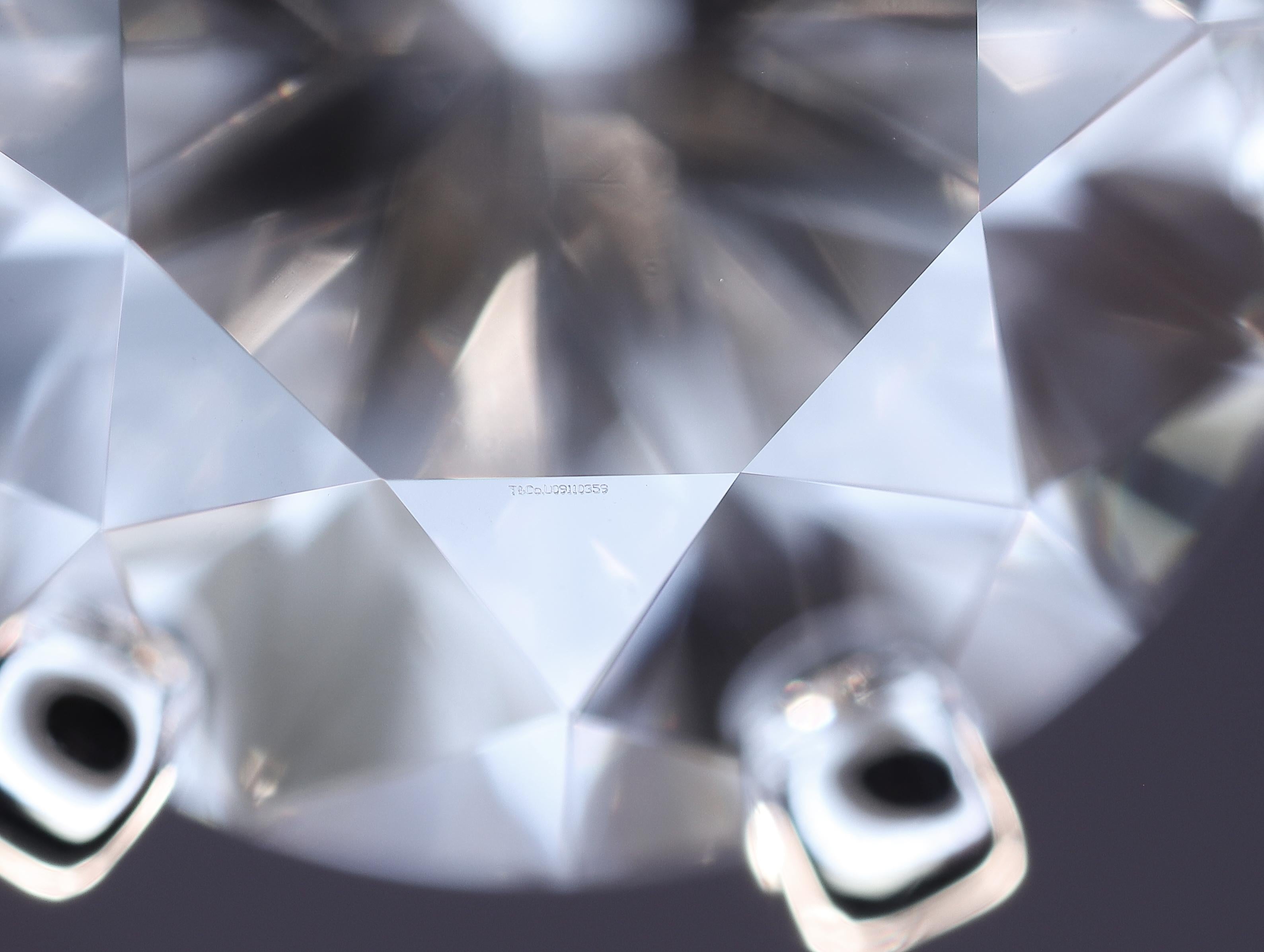 Tiffany & Co. Platinum Solitaire Round Diamond Engagement Ring 1.21 FVS1 4