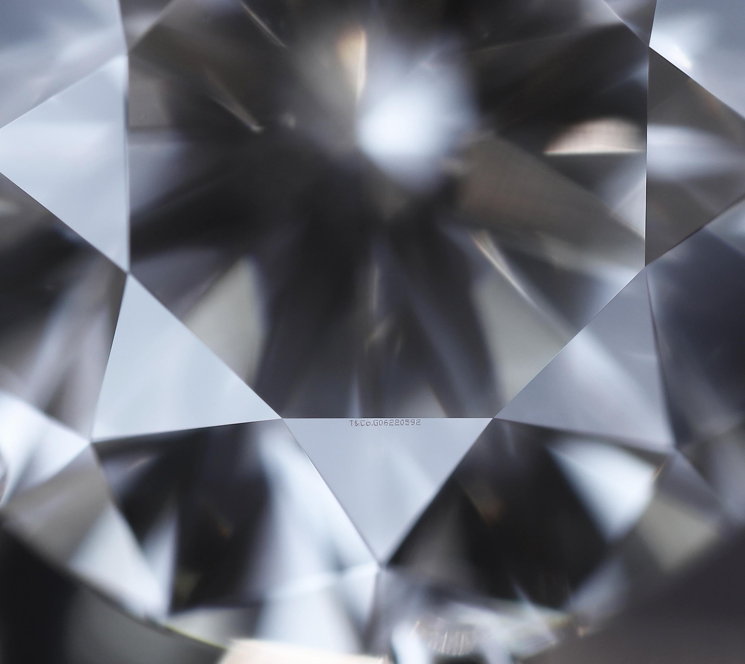 Tiffany & Co. Platinum Solitaire Round Diamond Engagement Ring .78ct FVS1 3