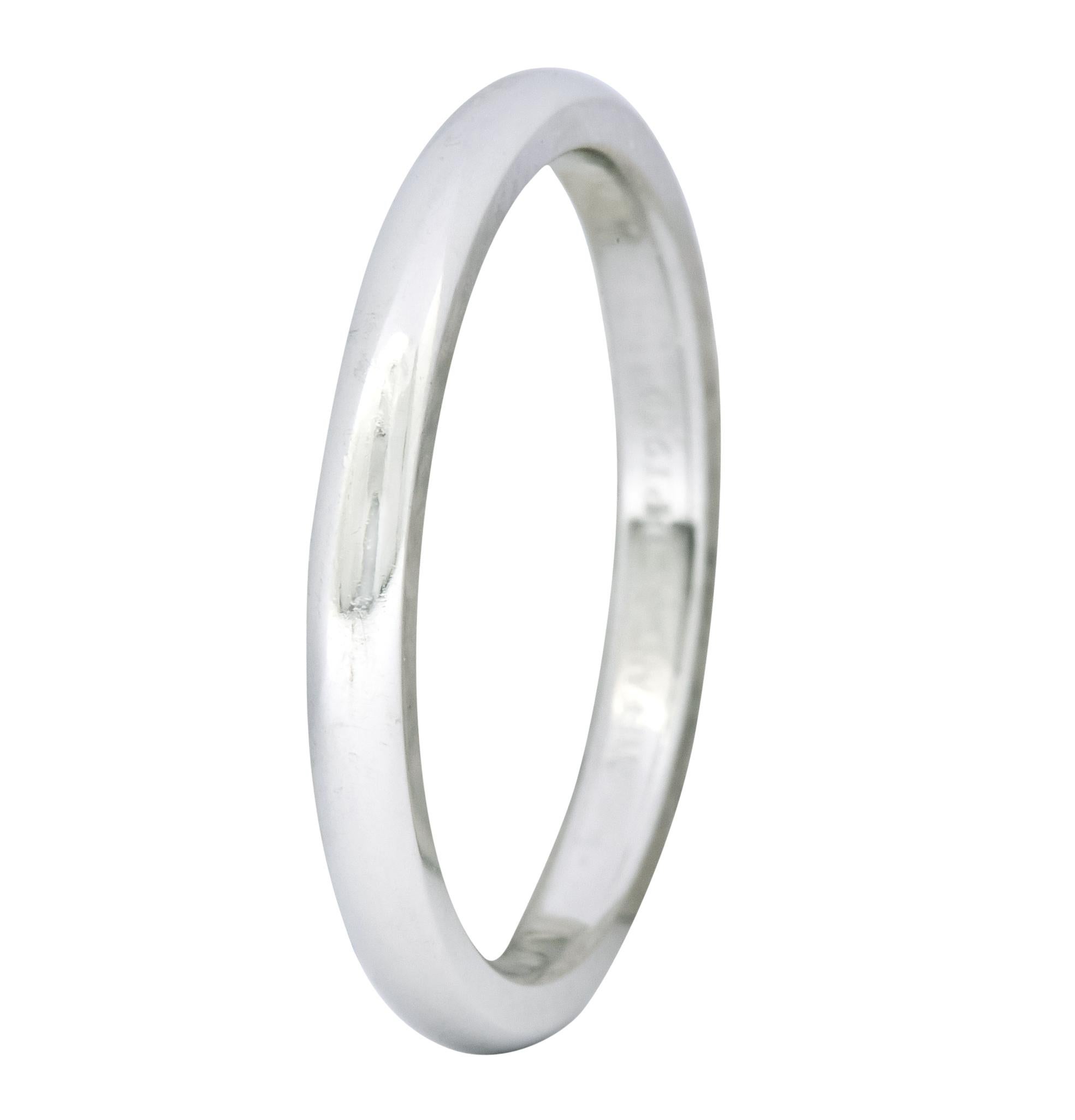 Modernist Tiffany & Co. Platinum Stacking Band Ring