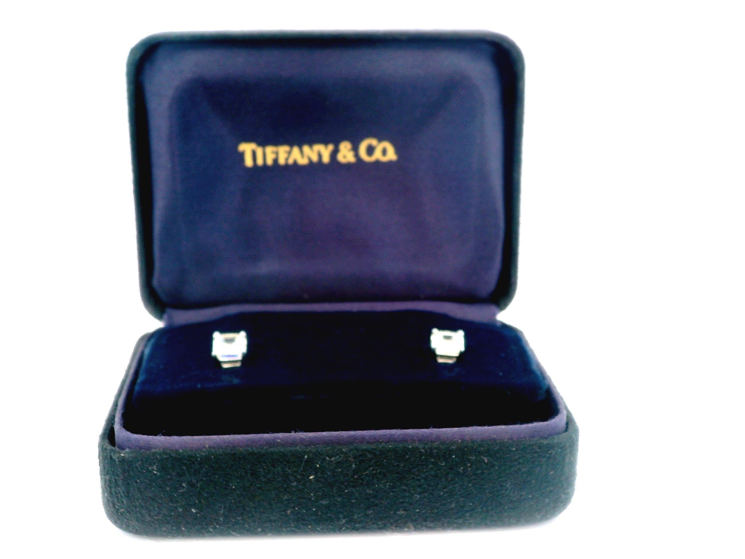 Tiffany & Co. Boucles d'oreilles en platine avec certificat GIA W/Box en vente 6