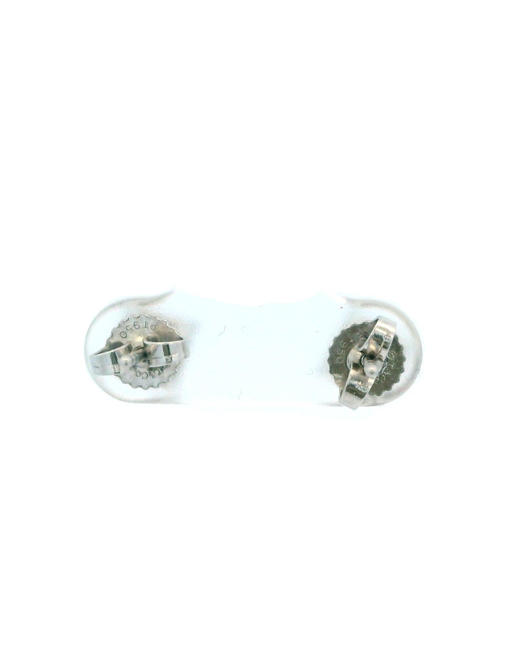 Tiffany & Co. Boucles d'oreilles en platine avec certificat GIA W/Box Pour femmes en vente