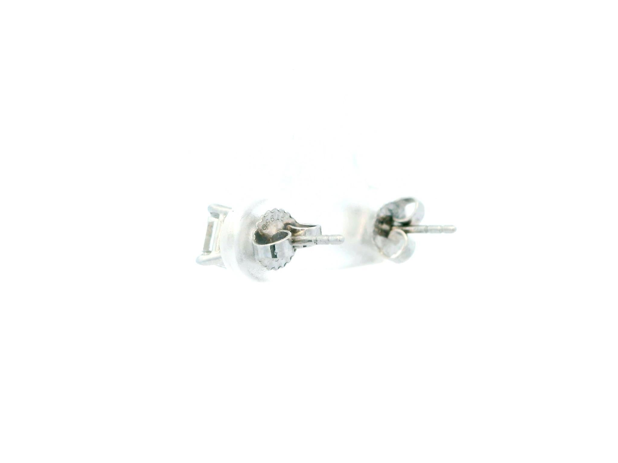 Tiffany & Co. Boucles d'oreilles en platine avec certificat GIA W/Box en vente 4
